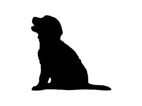 Tattoo Dog Outline, Outline Silhouettes, Puppy Silhouette, Labrador Retriever Chocolate, Golden Retriever Silhouette, Puppies Labrador, Tattoo Sonne, Silver Labrador, Carving Stencils