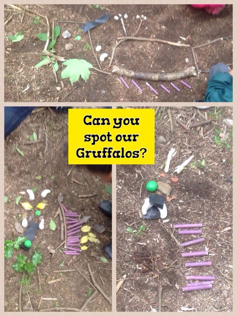 Gruffalo outdoor art. Gruffalo Activities Eyfs Literacy, Gruffalo Child Activities Eyfs, Gruffalo Writing Activities Eyfs, Gruffalo Activities Eyfs, Gruffalo Activities Eyfs Outdoors, Gruffalo Outdoor Activities, Gruffalo Forest School Ideas, Gruffalo Writing Activities, Gruffalo Activities