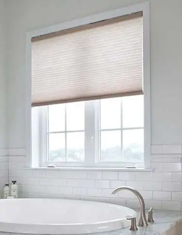 Master Bath Window, Bath Window, Smart Blinds, Smart Shades, Blinds And Shades, Budget Blinds, Motorized Shades, Honeycomb Shades, Cellular Shades