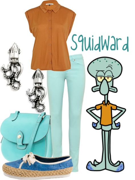 "Squidward" by jami1990 ❤ liked on Polyvore Polyvore Png, Outfits Polyvore, Spongebob Squarepants, Girly Things, Cool Outfits, I Hope, Cute Outfits, Polyvore, Nails