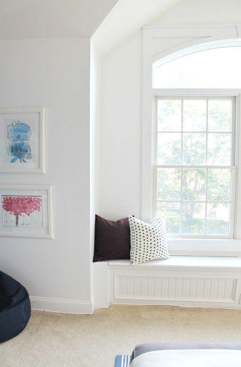 Looking for a versatile white that looks good in any light? Look no further than Pure White SW 7005. Notice how the hue changes depending on the walls’ angles and exposure to the sun. Bright, clean, fresh; there’s no doubt it was the perfect color choice for this playroom makeover at the home of Jen from @cityfarmhouse1. Modern Coastal House, Pure White Sherwin Williams, House Anniversary, Small Half Baths, Eclectic Diy, Playroom Makeover, City Farmhouse, Blogger Home, Coastal House