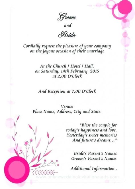 Seven Exciting Parts Of Attending Wedding Invitation Samples Kerala | Wedding Invitation Samples Kerala Wedding. The actual chat brings in thoughts of joy and grandeur. A lot of anticipation goes into attractive into every detail — allurement cards, food, Check more at https://craigslistreadymade.com/seven-exciting-parts-of-attending-wedding-invitation-samples-kerala-wedding-invitation-samples-kerala/ Wedding Invitation Card Wording, Wedding Invitation Wording Templates, Wedding Invitation Layout, Invitation Card Sample, Wedding Invitation Wording Examples, Invitation Message, Wedding Invitation Quotes, Sample Wedding Invitation Wording, Wedding Invitation Format