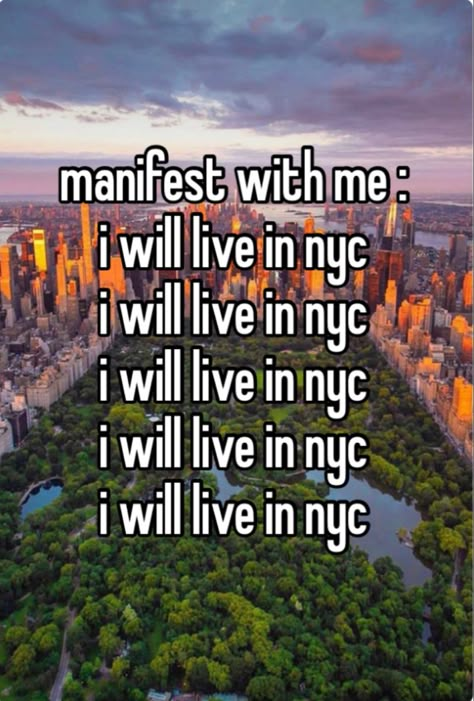 Manifest Whisper, New York Quotes, New York Dream, Usa Dream, Living In Nyc, Nyc Baby, Manifesting Vision Board, Vision Board Affirmations, Luck Quotes