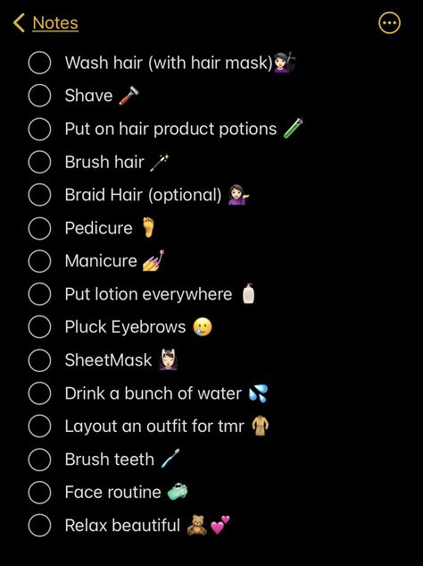 Maintenance Checklist Beauty, Pamper Day Checklist, Spa Day List, Spa Checklist, Spa Day Checklist, Pamper Routine, Beauty Maintenance, Day Checklist, Pamper Days