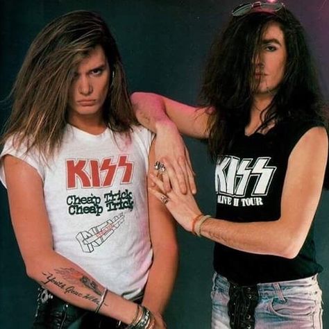 Skid Row wears KISS Skid Row Band, Rachel Bolan, Big Hair Bands, 80s Rocker, 80s Rock Bands, Rocker Boy, Hair Metal Bands, 80s Hair Bands, Skid Row