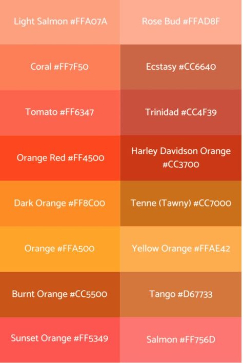 Shades Of Red Names, Shades Of Purple Names, Earth Tone Pink, Green Color Chart, Unique Color Names, Green Color Names, Orange Hex, Green Earth Tone, Colour Names List