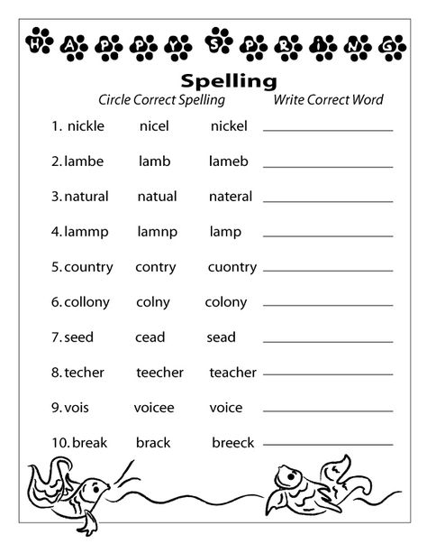 2nd Grade English Worksheets - Best Coloring Pages For Kids Spelling Practice Worksheets, 2nd Grade Spelling Words, 2nd Grade Reading Worksheets, Spring Worksheet, 2nd Grade Spelling, Ela Worksheets, Language Arts Worksheets, Spelling And Handwriting, Spelling Test