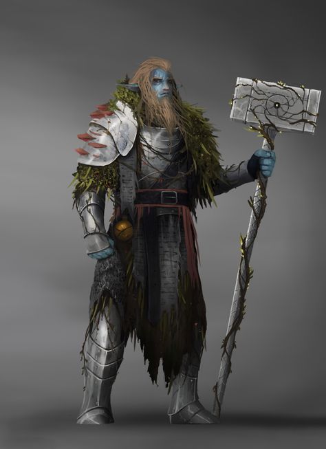 ArtStation - Dnd Characters, Matias Trabold Rehren. Firbolg Paladin of the ancients Dnd Paladin Oathbreaker, Dnd Firbolg Character Design, Firbolg Paladin, Firbolg Character Design, Firbolg Male, Firbolg Dnd, Dnd Paladin, Male Character, Dungeons And Dragons Characters