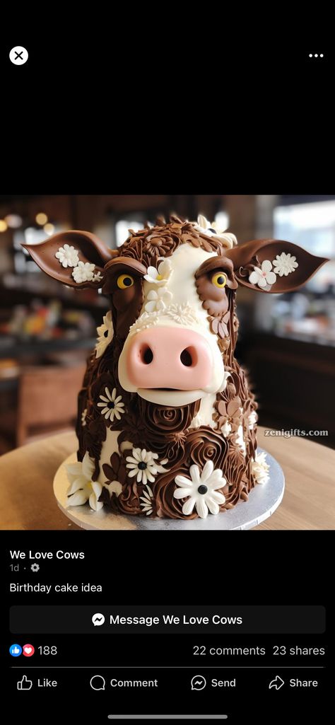 Cow Shaped Cake, Cow, Cake