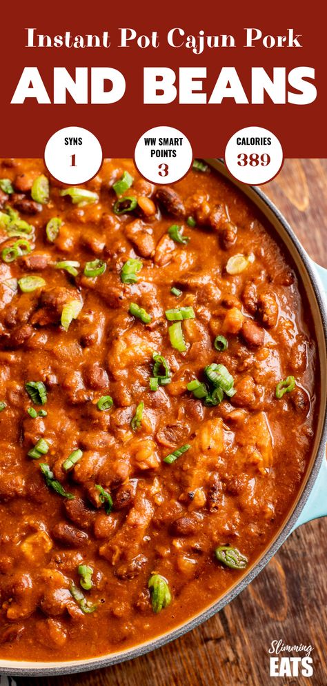 Instant Pot Cajun, Pork And Beans Recipe, Cajun Pork, Pork And Beans, Cajun Sauce, Pinterest Food, Pork Soup, Pork N Beans, Instant Pot Pork