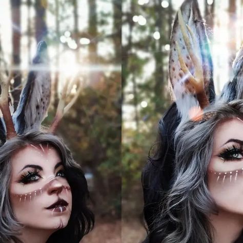 Cryptids Costume, Jackalope Cosplay, Jackalope Costume, Hare Costume, Fairytale Costumes, Faun Costume, Haunted Trail, Fair Costume, Fairy Tale Costumes