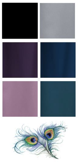 Purple Gray Teal Color Palette, Purple Black Silver Color Palette, Amethyst And Sapphire Wedding Colors, Peacock Palette Colour Schemes, Navy Blue And Purple Bedroom, Colors That Go With Silver, Black Color Palette Colour Schemes, Wedding Schemes Colour Palettes, Peacock Palette