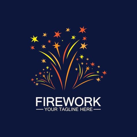 Firework logo design vector template | Premium Vector #Freepik #vector #star-banner #starburst #shape #fireworks Fireworks Logo Design, Star Banner, Shock And Awe, Fire Works, Vector Template, Simple Logo, Tech Logos, Design Vector, July 4th