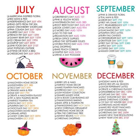 Family Activities By Month, Themes For Each Month Of The Year, Fun Monthly Challenge, May Monthly Challenge, July Goals List, Things To Plan Each Month, Things To Add To Your Calendar, Seasonal Bucket List Ideas, August Goals List