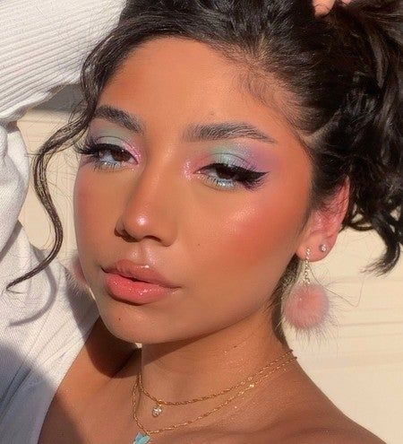 Pink And Blue Eye Makeup, Pastel Eyeshadow, Pastel Makeup, Dream Makeup, Milani Cosmetics, Edgy Makeup, Makeup Eye Looks, Creative Eye Makeup, Creative Makeup Looks