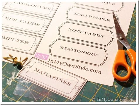 Free Printable Garden Tags | ... File Box with Gift Wrap + Free Printable File Labels | In My Own Style File Labels, Colorful Magazine, Organization Templates, Make Your Own Labels, File Folder Labels, Office Labels, Scrapbook Frames, Folder Labels, Garden Tags