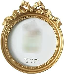 Decor Picture Frame Picture Frame 4 Inch Round Picture Frame Display Desktop Photo Frame for Desk Table Living Room Bedroom Office Horizontal and Vertical (Color : Gold) Round Picture Frames, Desktop Photos, Frame Picture, Picture Frame Display, Table Living Room, Desk Table, Frame Display, Living Room Table, Table Desk