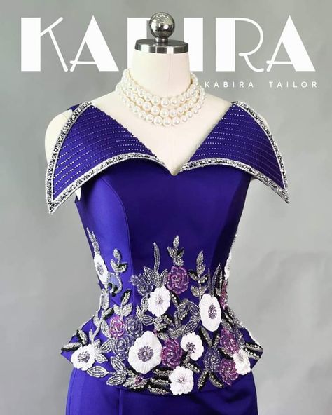 Haute Couture Blouse, Kaba Styles, Khmer Traditional Clothes, Shoe Embellishments, Classy Tops, Burmese Dress, Couture Blouse, Simple Long Dress, Ankara Dress Designs