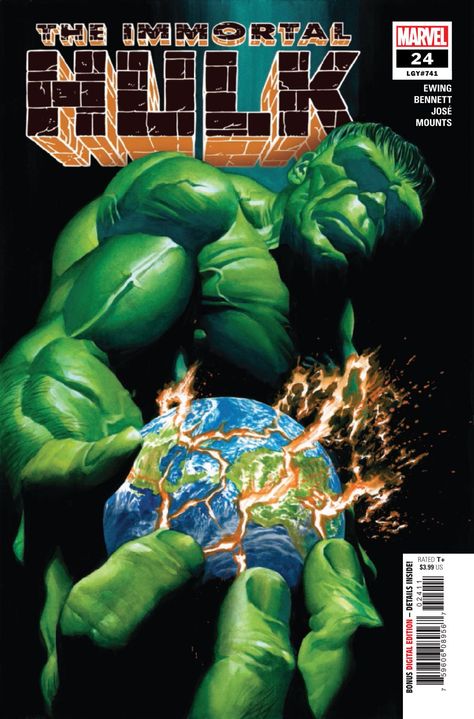 The Immortal Hulk #24 ties Galactus and the Fantastic Four's origin stories to Marvel's fan-favorite Jade Giant's. Joe Fixit, The Immortal Hulk, Arte Do Hulk, Immortal Hulk, Augusten Burroughs, Hulk Movie, Tom Wright, Mike Deodato, Hulk Comic