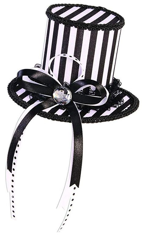 Forum Novelties Men's Mystery Circus-Mini Top Hat-Black/White, Standard Circus Performer Costume, Fantasy Circus, Tadc Oc, Circus Hat, Black And White Clown, Clown Accessories, Victorian Top, Circus Performer, Saved Pictures