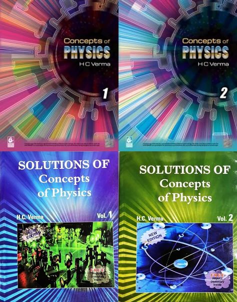 Concepts of Physics - HC Verma - Vol 1 & 2 + Solutions of Same - Set of 4 Books - 2024-25/Ed. | H.C. Verma | B0D3HQG631 | Bookshub.co.in Physics Student, Hinduism History, Upsc Civil Services, Physics Concepts, Physics Books, Books 2024, Class 11, Law Books, Sports Books