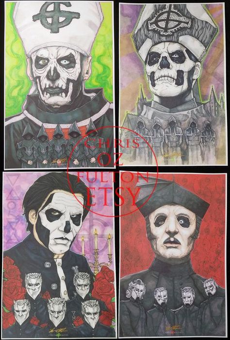 Ghost Band Face Paint, Ghost Face Paint, The Band Ghost, Ghost Banda, Nameless Ghouls, Tobias Forge, Ghost Ghost, Ghost Art, Ghost Papa