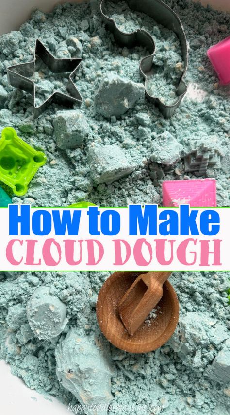 How to Make Cloud Dough or Moon Sand for Sensory Play Summer Camp Ideas For Kids, Camp Ideas For Kids, Cloud Sand, Baby Activities 1 Year, Painting Ideas Kids, Sensory Play For Babies, Art Projects Painting, Sensory Play Recipes, How To Make Clouds