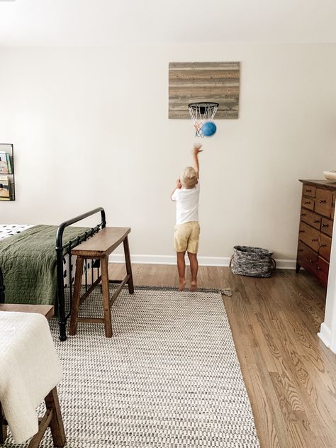 Shared boys room reveal. This is a budget-friendly, kid-friendly, classy space perfect for brothers. Brother Rooms Shared, Toddler Boy Room Simple, Simple Boys Bedroom, Simple Boys Room, Boys Bedroom Rugs, Shared Boys Room, Shared Boys Rooms, Brothers Room, Boy Bedrooms