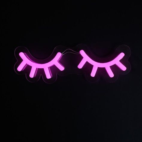 Lash Post, Fun Interior Design, Boss Up Quotes, Pink Neon Wallpaper, Fun Interior, Princess Barbie Dolls, Neon Wall Signs, Custom Neon Lights, Sleep Eyes