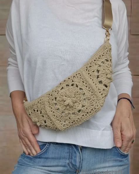 Crochet Fanny Pack, شال كروشيه, Fall Crochet Patterns, Mode Crochet, Crochet Market Bag, Crochet Elephant, Crochet Clutch, Crochet Handbags Patterns, Crochet Purse Patterns