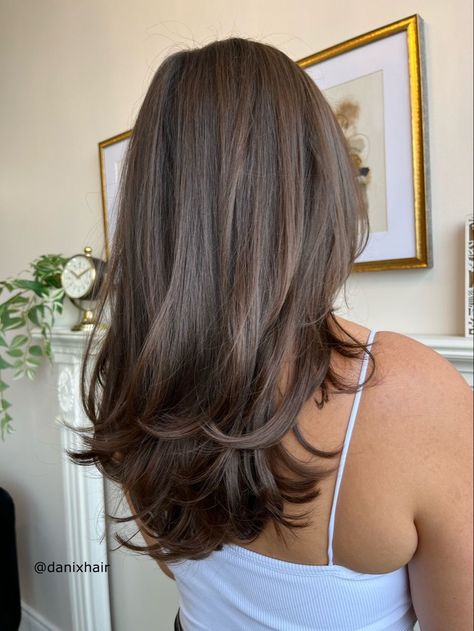 Brown Hair Looks, Layered Haircuts For Medium Hair, Brown Hair Inspo, Brunette Hair With Highlights, Hairstyles For Layered Hair, Layered Haircut, Haircuts For Medium Hair, Haircuts Straight Hair, Haircuts For Long Hair