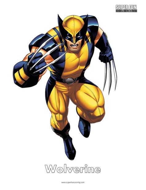 Wolverine Cartoon, Wolverine Character, Wolverine Artwork, Wolverine Logan, James Howlett, Chibi Marvel, Marvel Wolverine, Superhero Coloring Pages, Wolverine Comic