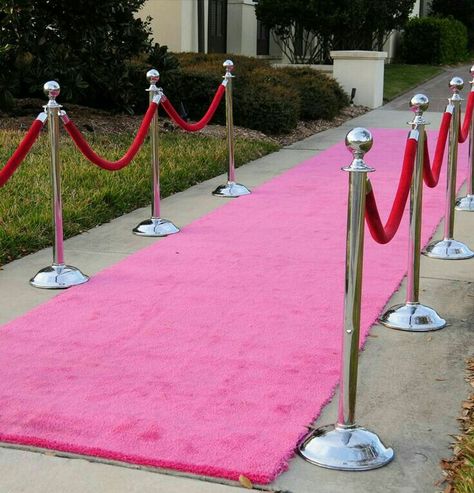 Disco Birthday, Barbie Party Decorations, Barbie Theme Party, Birthday Party Background, Barbie Birthday Party, 21 Birthday, Barbie Theme, Sweet 16 Birthday Party, Pink Carpet