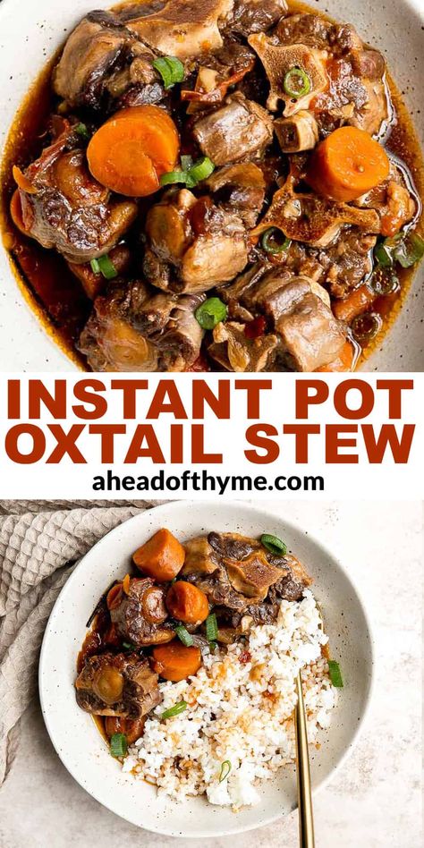 Oxtail Slow Cooker, Asian Stew, Oxtails And Rice, Pressure Cooker Oxtail, Oxtail Stew Recipe, Beef Oxtail, Classic Pot Roast, Oxtail Stew, Oxtail Recipes