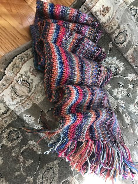 Chevron scarf knit pattern