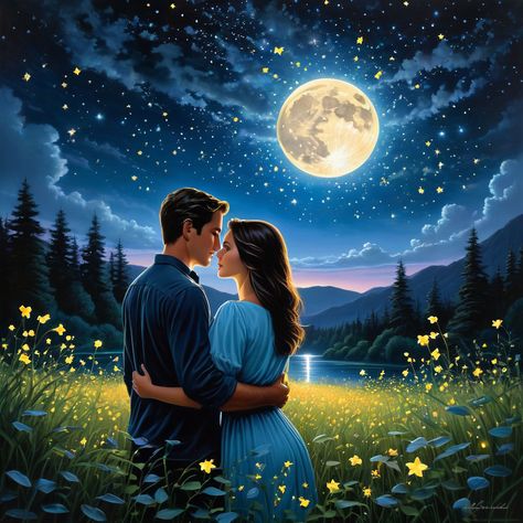 Lovers Wallpaper Couple, Good Night Moon Images, Photo Name Art, Night Moon Images, Bride Fashion Illustration, Cool Pictures For Wallpaper, Alone In The Dark, Good Night Flowers, Scenery Background