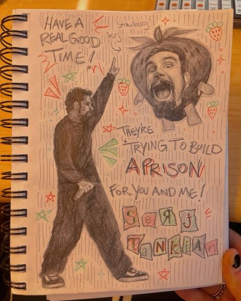 Serj Tankian Drawing, System Of A Down, Silly Bands, Arte Punk, 8bit Art, Evanescence, Band Humor, Funny Drawings, Figure Drawing Reference