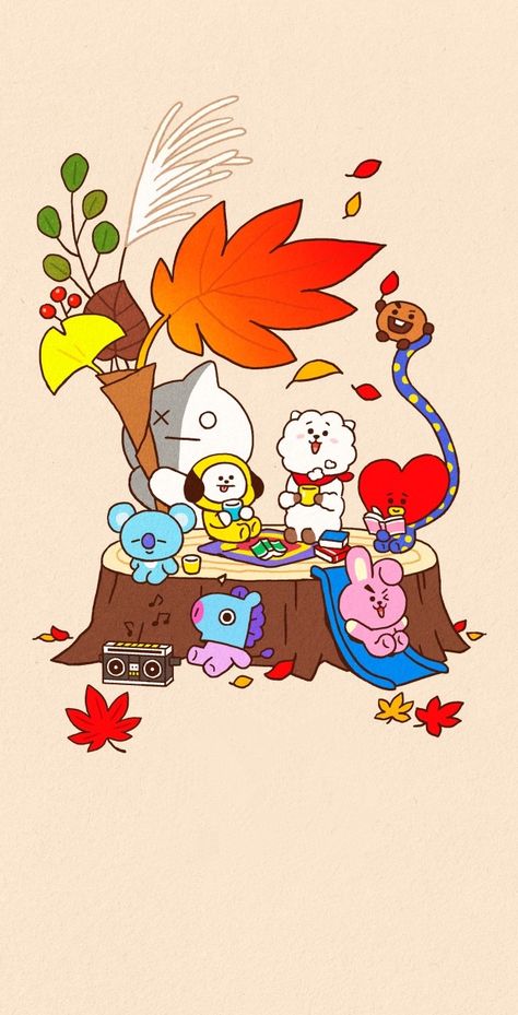 Bt21 Wallpaper, Bt21 Characters, Bts Emoji, Halloween Logo, Hope Bts, V Jimin, Thanksgiving Wallpaper, I Love You Pictures, Holiday Wallpaper