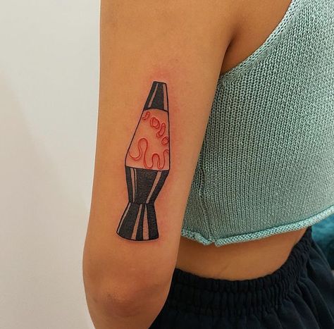 Small Lava Lamp Tattoo, Lava Lamp Tattoo Simple, Traditional Lava Lamp Tattoo, Juicebox Tattoo, Lava Tattoo, Lava Lamp Tattoo, Lamp Tattoo, P Tattoo, Hand And Finger Tattoos