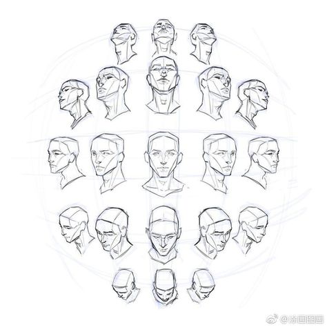 Face Angles, 얼굴 그리기, Face Drawing Reference, Human Figure Drawing, Drawing Heads, Human Anatomy Art, 캐릭터 드로잉, Drawing Expressions, Anatomy Drawing