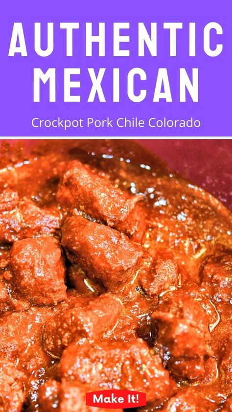 Chile Colorado Crock Pot, Pork Chile Colorado Recipe, Chile Colorado Recipe Crock Pots, Crockpot Chili Colorado Recipe, Pork Chili Rojo Recipes, Chili Colorado Sauce, Red Chili Colorado, Chili Colorado Crockpot, Pork Colorado Chile