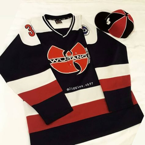 Wu Wear 90s, Apparel Design Inspiration, Wu Wear, Fashion Gal, Wu Tang Clan, Wu Tang, Adidas Fashion, Hockey Jersey, Vintage Wear