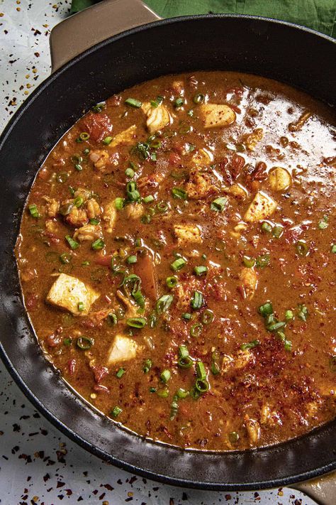 This couvillion recipe is a thick and hearty stew made with a rich roux, loaded with fish and crawfish, simmered in a piquant Creole tomato sauce. Couvillion Recipe, Courtbouillon Recipe, Piquant Sauce Recipe, Creole Recipes Louisiana, Sauce Piquant, Bouillon Recipe, Gumbo Recipe Easy, Hearty Stew, Homemade Cajun Seasoning