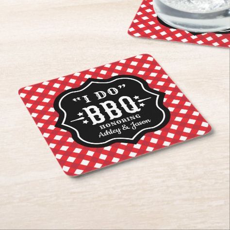 I Do BBQ Red Gingham Custom Wedding Summer Home Living - i do bbq, wedding, monogram, barbecue, barbeque, red white, gingham plaid, black, summer, casual Small Backyard Weddings, I Do Bbq Wedding, Weddings At Home, Bbq Decor, Small Backyard Wedding, Backyard Wedding Ideas, I Do Bbq, Bbq Wedding, Text Frame