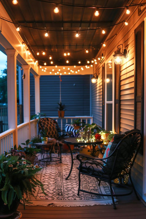 45 Small Front Porch Decor Ideas To Maximize Your Curb Appeal Small Closed In Porch Ideas, Townhouse Porch Ideas, Enclosed Porch Decorating, Tiny Front Porch Ideas, Small Patio Designs, Small Enclosed Porch, Cozy Front Porch Ideas, Small Back Porches, Small Front Porch Decor