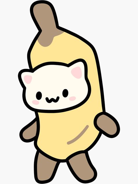 Banana Cat Drawing, Banana Cat, Cat Stickers, Cat Drawing, Drawing Reference, Drawings, For Sale, Quick Saves