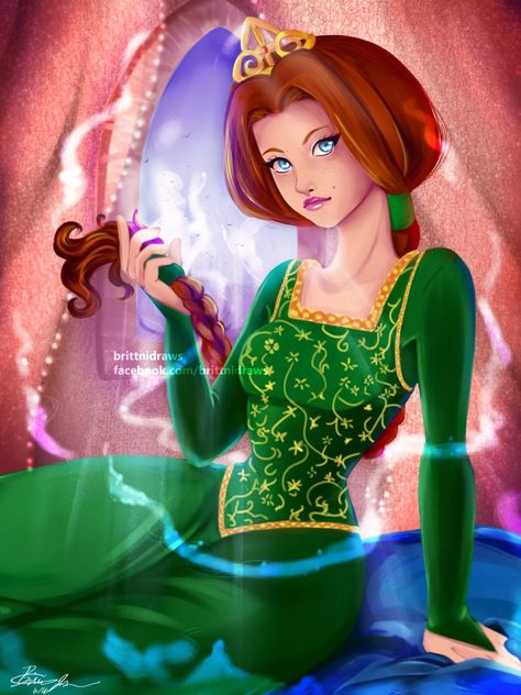 Princess Fiona Kids Movie Poster, Fiona Shrek, Non Disney Princesses, Princess Toadstool, Princess Fiona, Anna Disney, Disney Princess Fan Art, Disney Princess Pictures, Dreamworks Animation