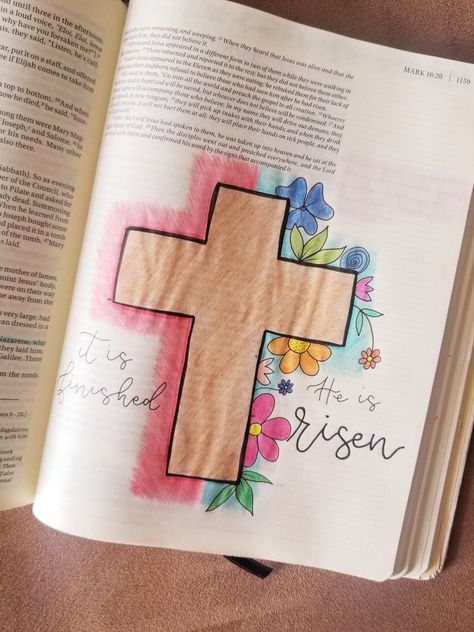 He Has Risen Bible Journaling, Easter Journal Ideas, Bible Journaling Easter, He Is Risen Bible Journaling, Easter Bible Journaling Ideas, Easter Bible Journaling, God Drawings, Bible Bullet Journaling, Easter Scriptures