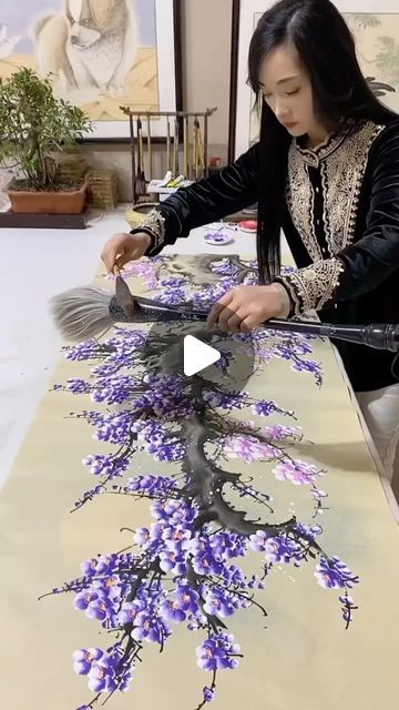 Paint Techniques, Flower Artwork, Creative Artwork, Art Flowers, Instagram Creative, Landscape Trees, Flower Beauty, Art Collector, Painting Techniques