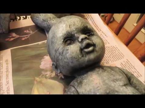 DIY  - Creepy Scary Doll - YouTube Diy Zombie Dolls, Diy Halloween Doll, Scary Baby Dolls, Creepy Doll Halloween, Horror Crafts, Creepy Baby Dolls, Angel Dolls, Halloween School Treats, Zombie Dolls